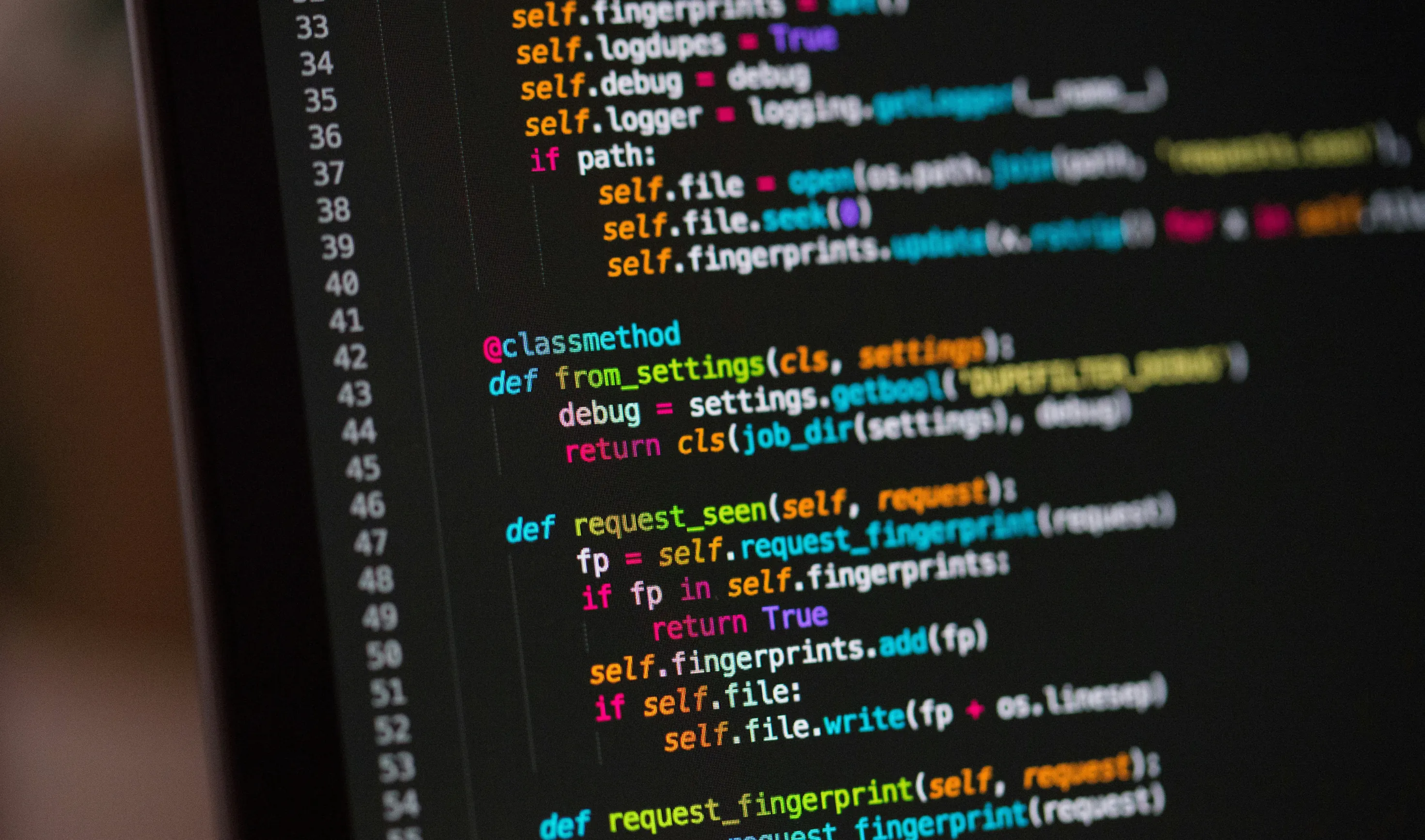 a screen full of code
